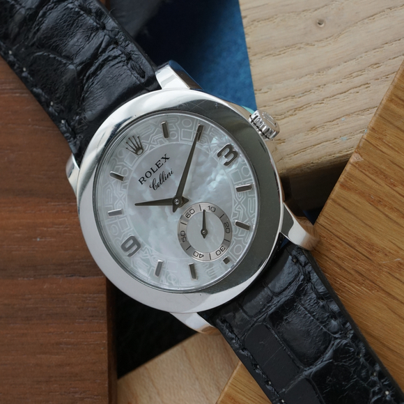 Rolex Cellini Platinum Mother of Pearl 5240 Manual 2000s