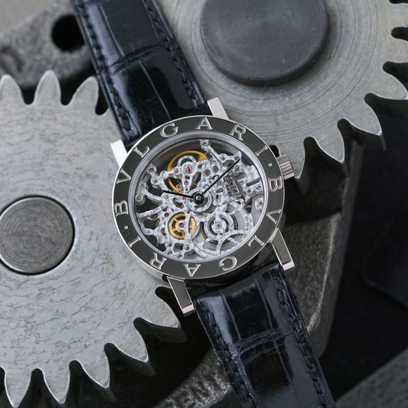 Bulgari Skeleton Automatic White Gold Watch BBW33GLSK