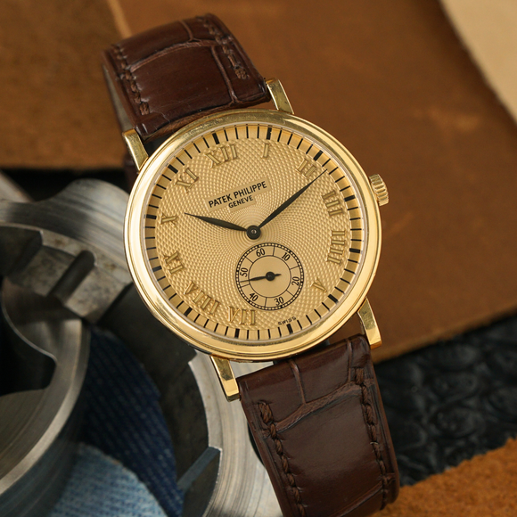 Patek Philippe Calatrava 5022J Guilloche 18k Yellow Gold 32mm Manual Wind 2000s