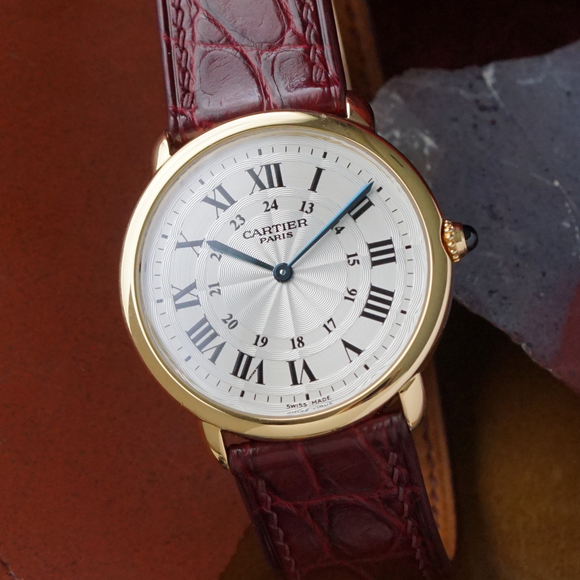 Cartier 1990s Ronde Louis CPCP Paris Mécanique W1527951 Yellow Gold 32mm