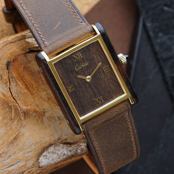 Cartier Tank Palissandre de Rio 20611 Gold Plated Manual Wind 1970s
