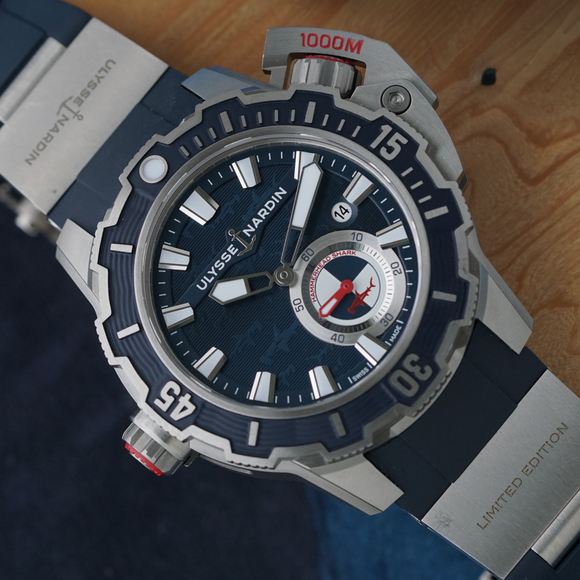 Ulysse Nardin Diver Deep Dive Hammerhead Shark Titanium Blue Dial