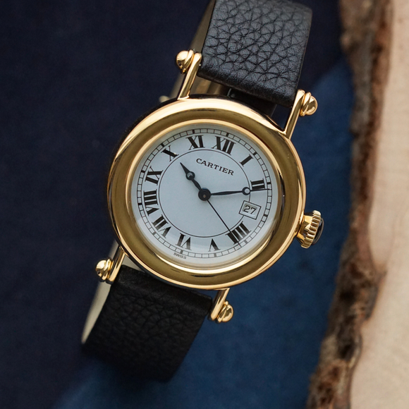 Cartier Diabolo 14200 Large Date 18k Yellow Gold 1990s