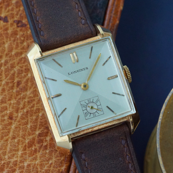 Vintage Longines 14K Yellow Gold Rectangular Dress Watch Cal. 22L Circa 1945