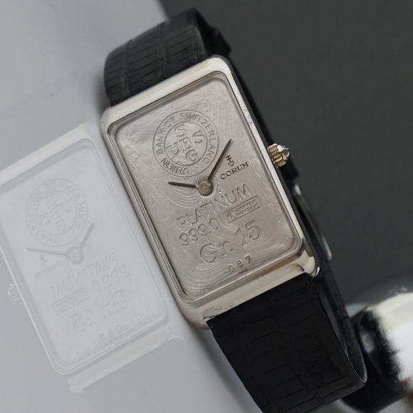 Corum Platinum Ingot 15g Ref. 55400 Manual Wind 1980s UBS 999.0