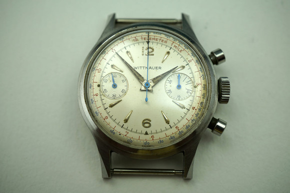 WITTNAUER CHRONOGRAPH VINTAGE STAINLESS STEEL DATES 1950'S