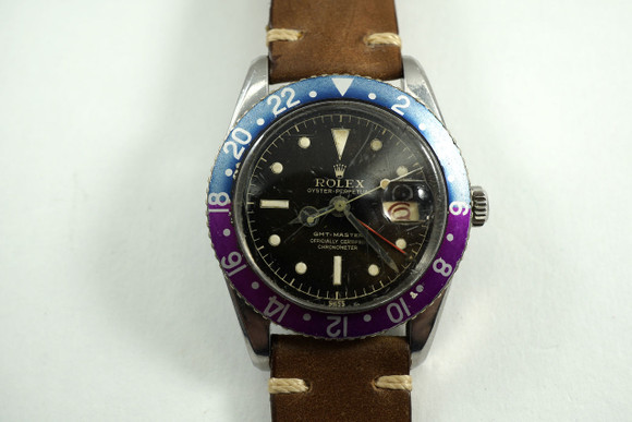 ROLEX 6542 GMT RARE ORIGINAL DIAL STAINLESS STEEL C.1957 PRE-OWNED FOR SALE HOUSTON FABSUISSE