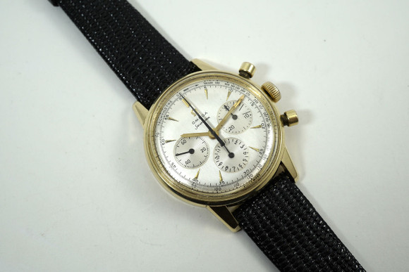 Omega 2884 Seamaster Chronograph solid 14k yellow gold cal. 321 dates 1956