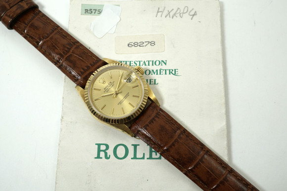Rolex Datejust 18k head 3/4 with original papers excellent sold 1989 for sale houston fabsuisse