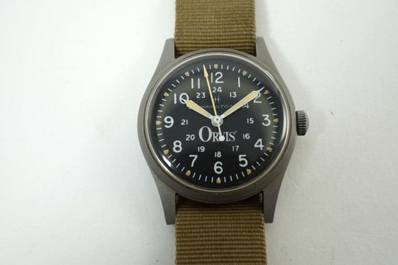 Hamilton Orvis Military Field Watch stainless steel ETA 2750 c. 1980's pre owned for sale houston fabsuisse 