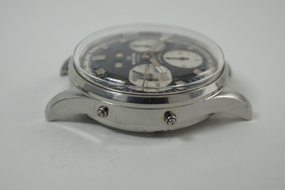 Wakmann 1309 Gigandet Triple Calendar Chronograph stainless steel c. 1960's for sale houston fabsuisse