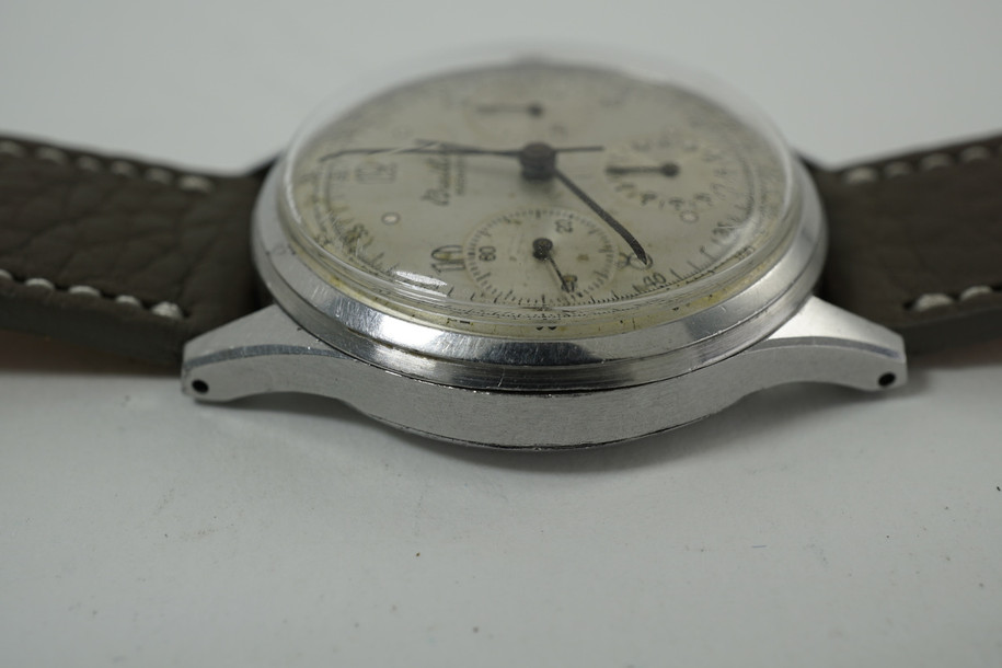 Breitling 787 Premier Chronograph stainless steel early 1940's vintage sporty pre owned for sale houston fabsuisse