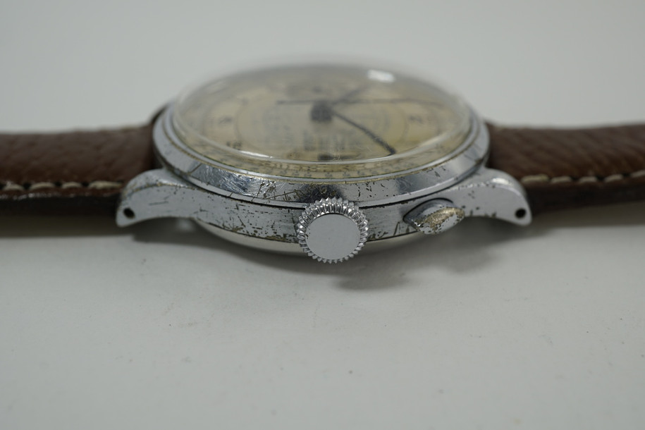 Tissot CH T15 Single Button Mono Pusher Chronograph c. 1930's vintage rare pre owned for sale houston fabsuisse