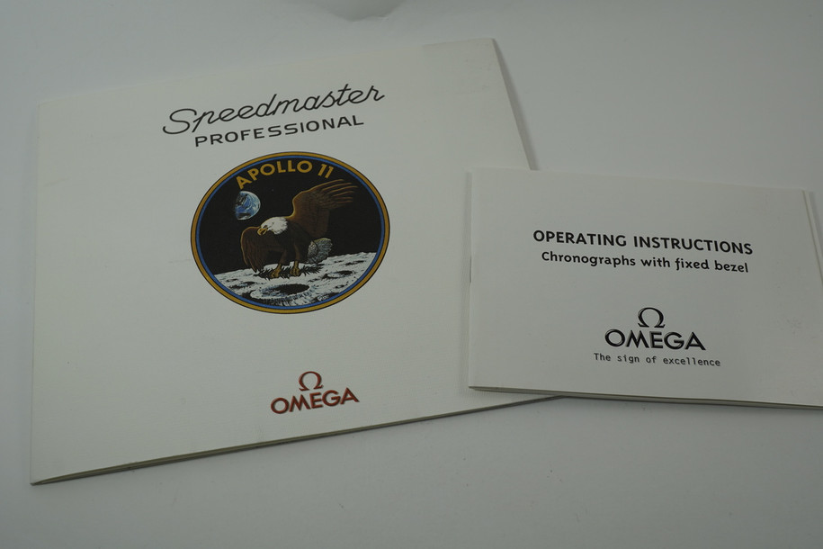 Omega Speedmaster Certificate of Authenticity limited series of 9999 booklet pre owned for sale houston fabsuisse