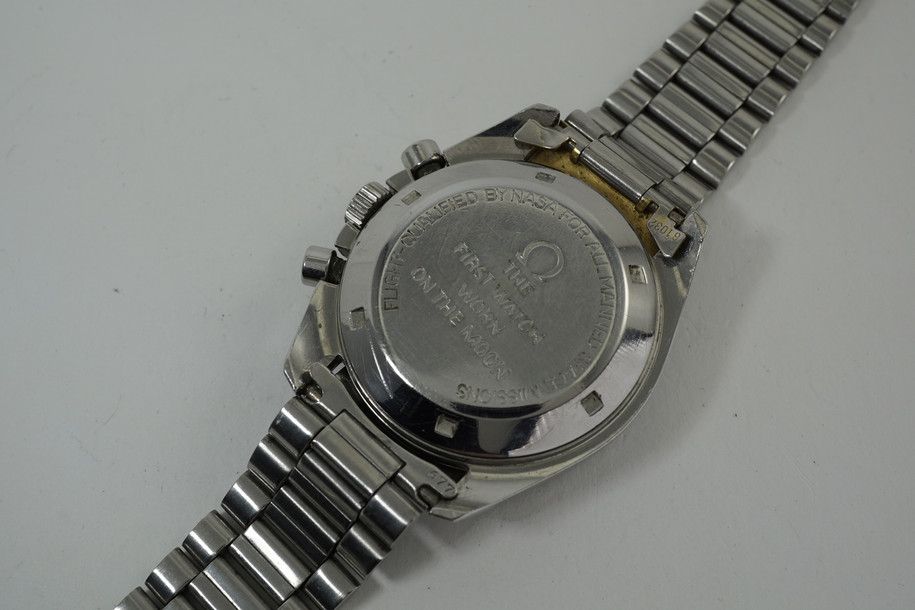 Omega 145.022 Speedmaster 1st watch worn on the moon steel c. 1969 pre owned vintage for sale houston fabsuisse