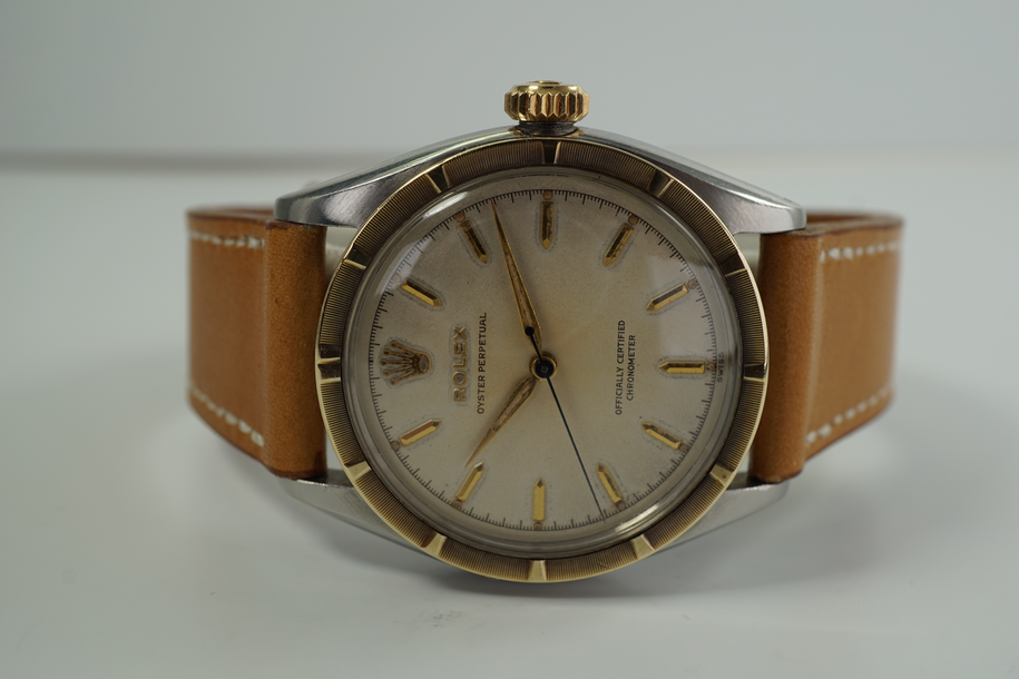 Rolex Gold Steel Two-Tone 6085 Oyster Perpetual Original Dial Mint c.1953-54 