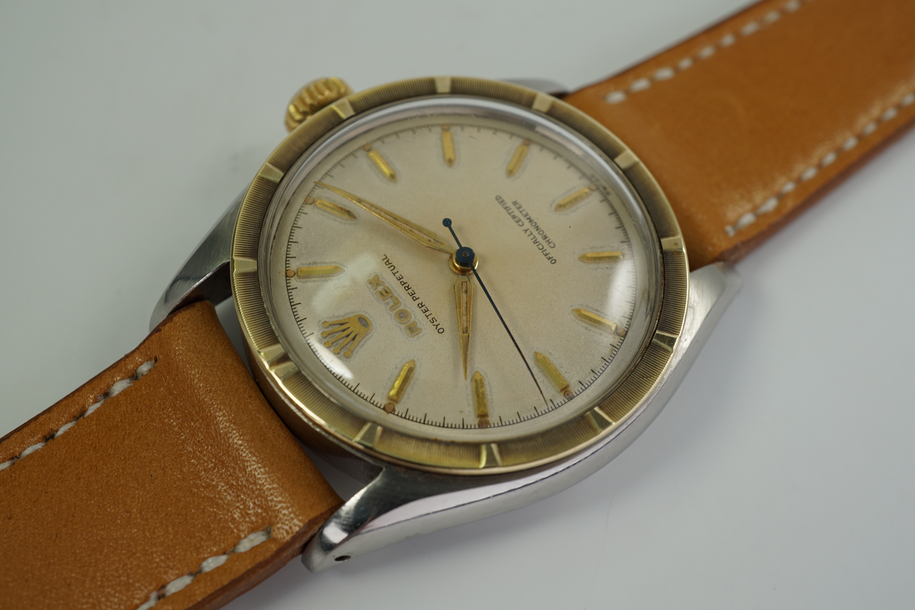 Rolex Gold Steel Two-Tone 6085 Oyster Perpetual Original Dial Mint c.1953-54 