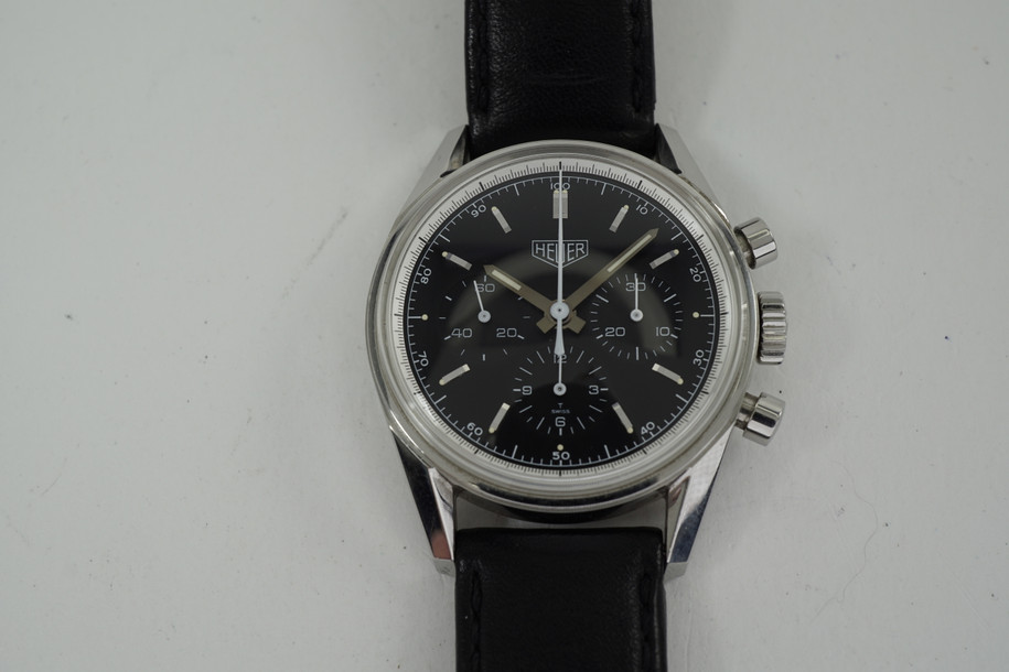 Heuer CS311 Carrera Chronograph stainless steel dates 1990's modern original pre owned for sale houston fabsuisse