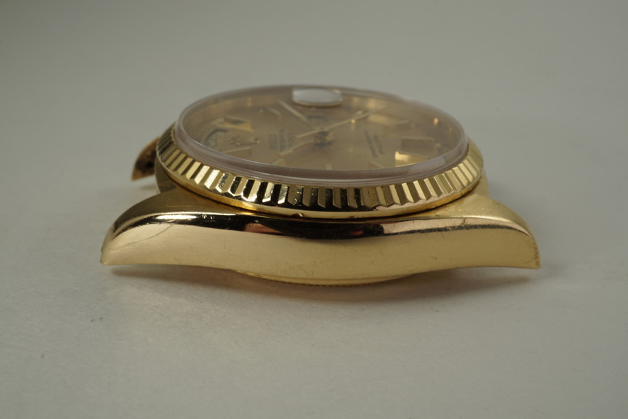 Rolex 18038 Day Date President head 18k yellow gold dates 1978 vintage automatic pre owned for sale houston fabsuisse