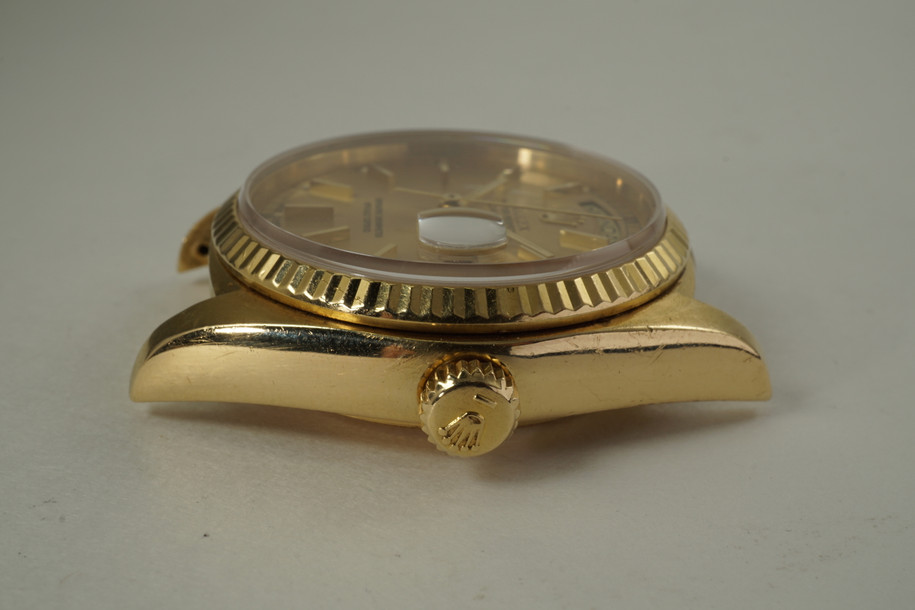 Rolex 18038 Day Date President head 18k yellow gold dates 1978 vintage automatic pre owned for sale houston fabsuisse