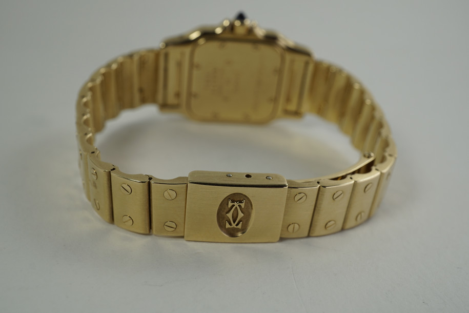 Cartier Santos ladies 18k yellow gold "Santos de Cartier" w/ box 1990's