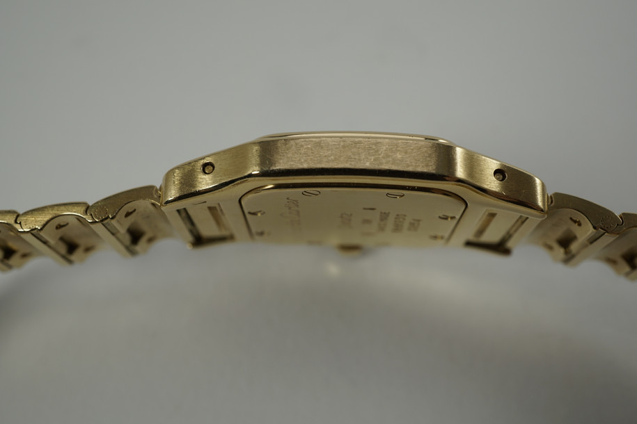 Cartier Santos ladies 18k yellow gold "Santos de Cartier" w/ box 1990's modern pre owned fabsuisse