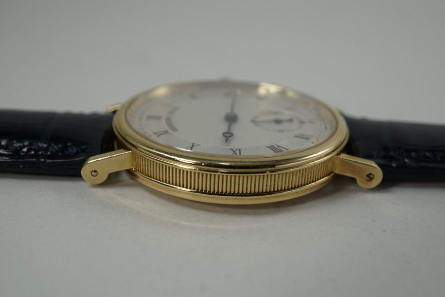 Breguet 5907 Classique power reserve hand woudn 18k yellow gold c. 2000's modern original for sale houston fabsuisse