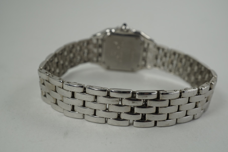 Cartier W25016F3 Panthere solid 18k white gold w/ box dates 2009 modern classic pre owned for sale houston fabsuisse