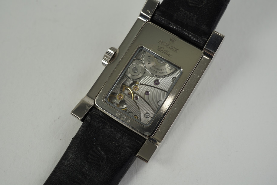 Rolex 5441 Cellini Prince 18k white gold Godron Circulaire w/ box c. 2002-2003 pre owned modern for sale houston fabsuisse