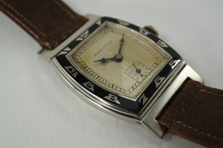 Hamilton Coronado 14k white gold original dates 1928 vintage pre owned for sale houston fabsuisse