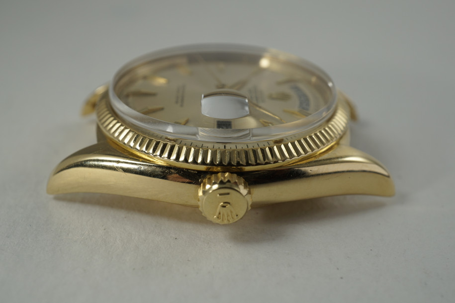 Rolex 6611B Day Date Head 18k yellow gold original dial dates 1957 vintage automatic pre owned for sale houston fabsuisse