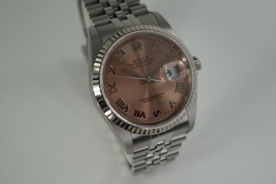 Rolex 16234 Datejust mint condition stainless steel w/ stickers c. 2002 modern automatic pre owned for sale houston fabsuisse