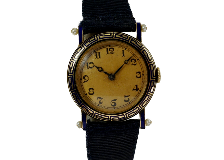 French Early Ladies  Wristwatch w/ seed pearls gorgeous 1920-30's vintage pre owned for sale houston fabsuisse
