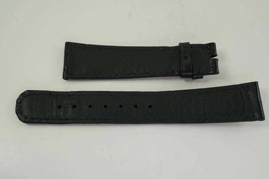 A. Lange & Sohne Strap original black alligator 19 mm c. 2000's modern pre owned for sale houston fabsuisse