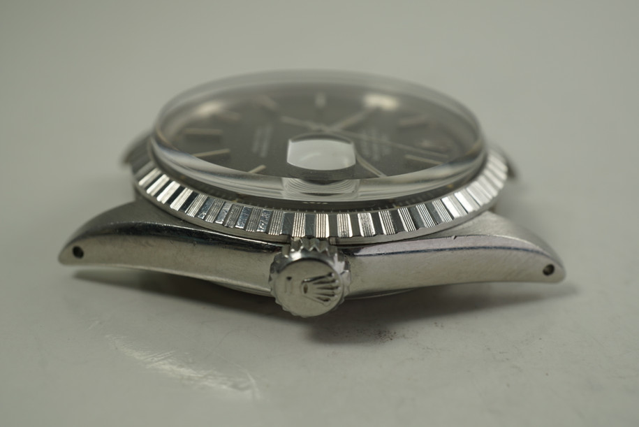 Rolex 1603 Datejust original grey dial & jubilee bracelet stainless steel c. 1972 pre owned for sale houston fabsuisse