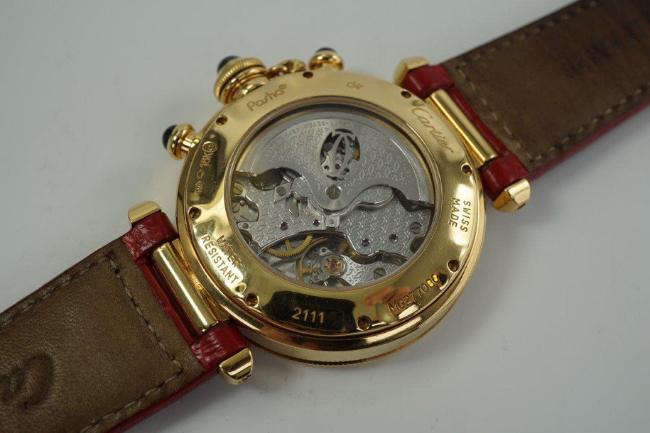 Cartier Pasha 2111 Chronograph Automatic w/ Deployment c. 1990's 