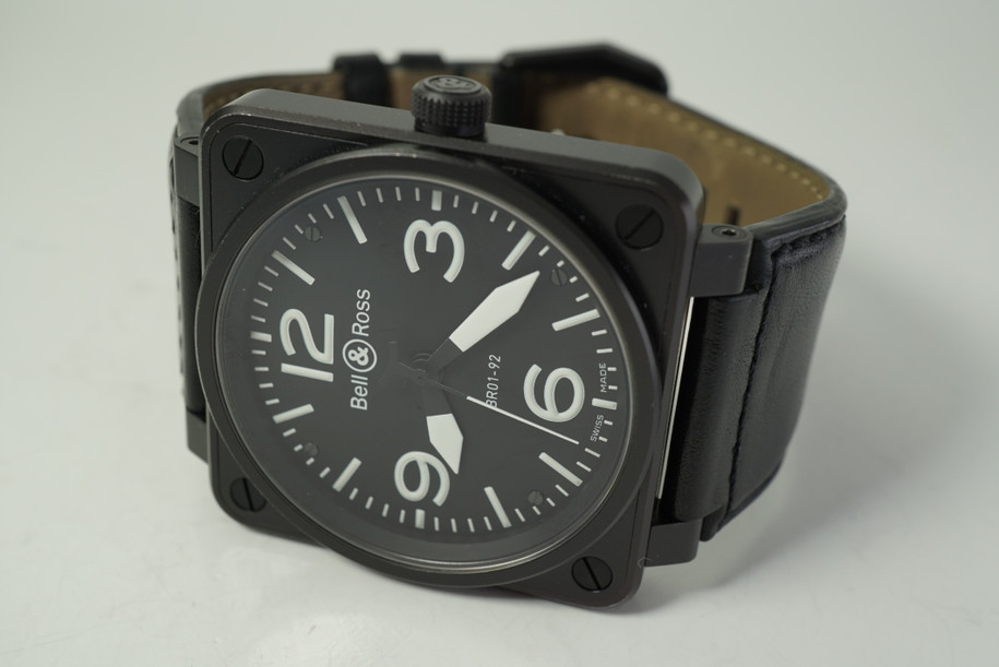 Bell & Ross BR01-92 Military anodized steel c. 2010's automatic modern for sale houston fabsuisse