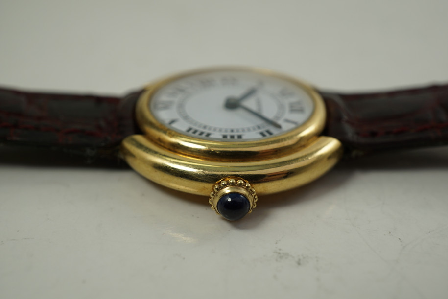 Cartier Ladies vendome w/ Brazilian import marks c. 1980's 18k yellow gold beautiful condition for sale houston fabsuisse