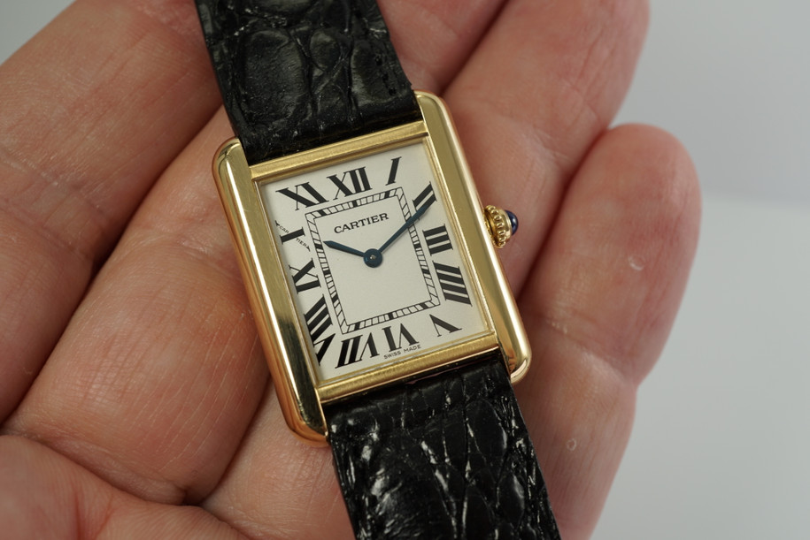 CARTIER TANK SOLO LADIES REF. 2473 IN 18K YELLOW GOLD cartier tank watch classic