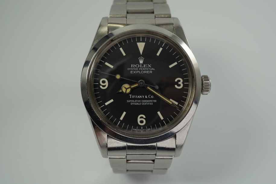 ROLEX 1016 EXPLORER l TIFFANY & CO RARE STAINLESS STEEL AUTOMATIC DATES 1978