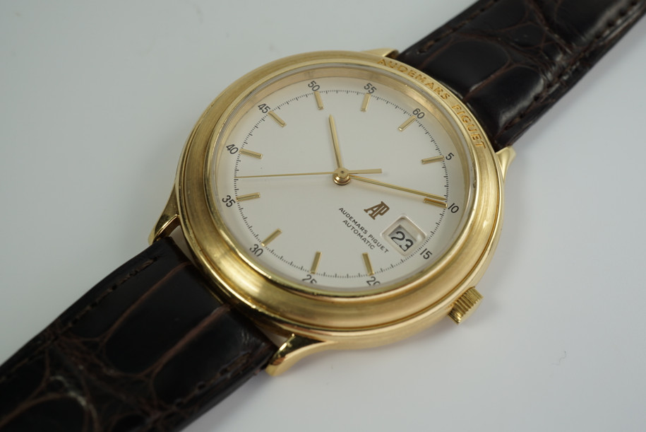 AUDEMARS PIGUET HUITIEME BA14593 18K YELLOW GOLD AUTOMATiC DATE NICE CIRCA 1990