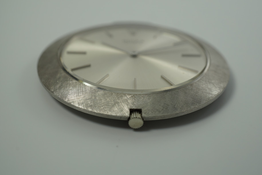 ROLEX  REFERENCE 3608 IN 18K WHITE GOLD POCKETWATCH FROM THE EARLY 1970'S