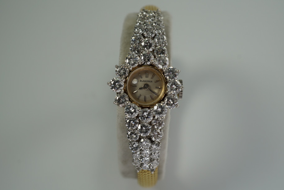 BEAUTIFUL BLANCPAIN 18K LADIES DIAMOND COCKTAIL WATCH 3 CARATS of DIAMONDS. FROM THE 1960'S