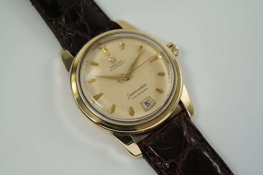 OMEGA SEAMASTER CALENDAR REFERENCE 2757SC FROM 1953 in 14k yellow