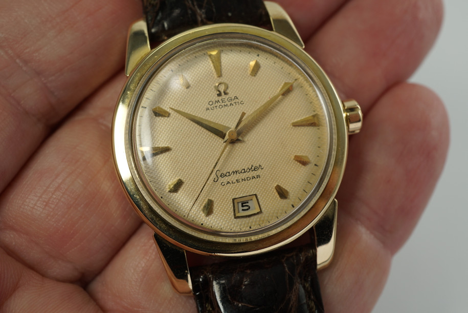 OMEGA SEAMASTER CALENDAR REFERENCE 2757SC FROM 1953 in 14k yellow