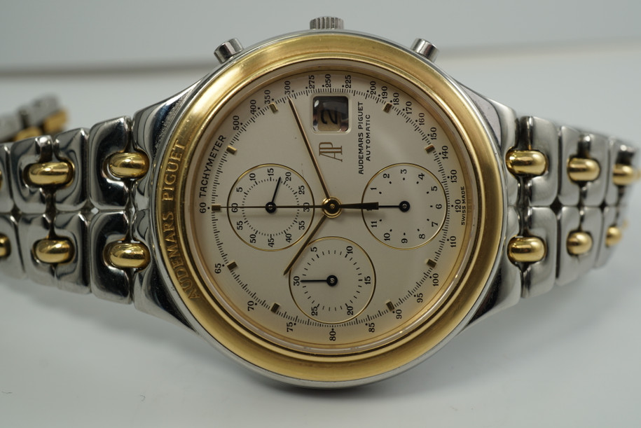 AUDEMARS PIGUET HUITIEME CHRONOGRAPH IN STEEL & GOLD. REFERENCE 25645.SA   . "C" SERIES 