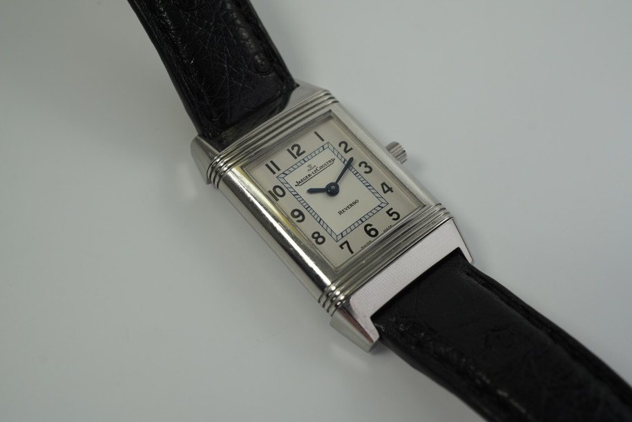 JAEGER LeCOULTRE 260.8.47 LADIES STEEL REVERSO DEPLOYMENT STRAP DATES 2000'S