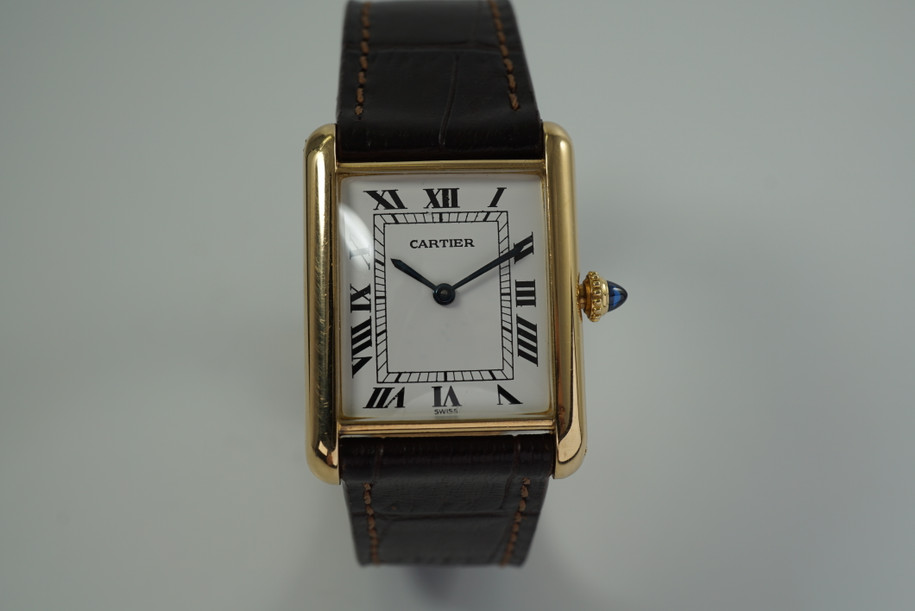CARTIER TANK 18KT YELLOW GOLD CLASSIC  MECHANICAL GENTS OR LADIES c.1970-80's