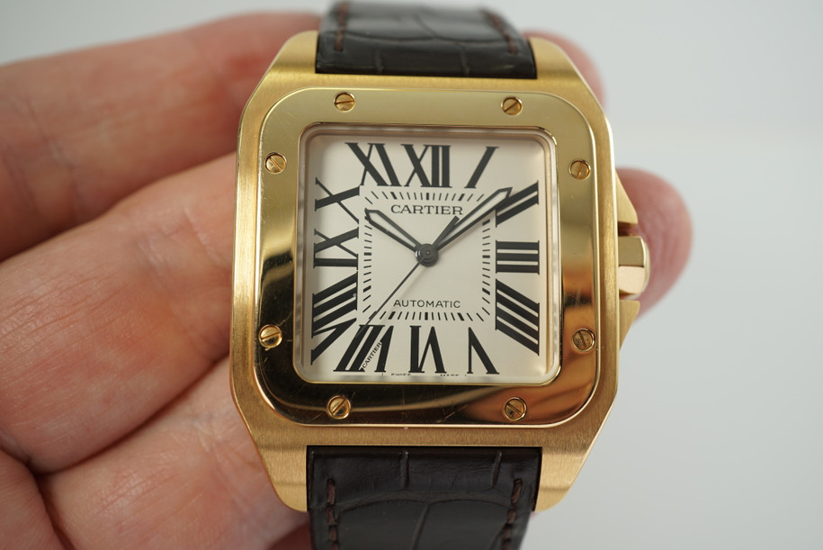 CARTIER SANTOS 100 XL 18K ROSE GOLD ON DEPLOYMENT MINT REF. 2792 AUTOMATIC 