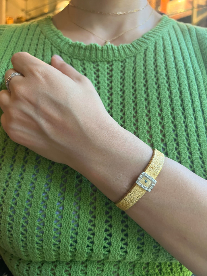 Piaget 18k Yellow Gold Women’s Bracelet Diamond Watch c. 1970’s 